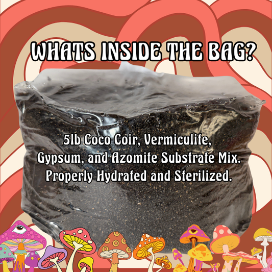 5lb Sterilized Bulk CVG + Azomite Mushroom Substrate